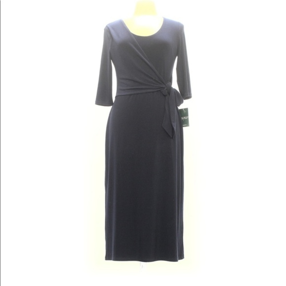 Lauren Ralph Lauren Grey Tie Side Dress; NWT; Buy 2 @ $50 Sale!🔥